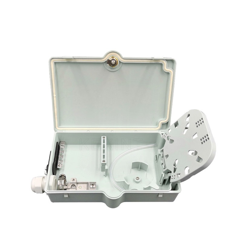 KEXINT KXT-A-4B FTTH Fiber Optic Distribution Box White Outdoor Wall Mounting