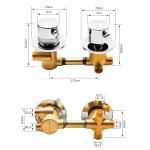 Distance 12.5CM Bathroom Fixtures And Fittings / 38 Degree Thermostatic Shower