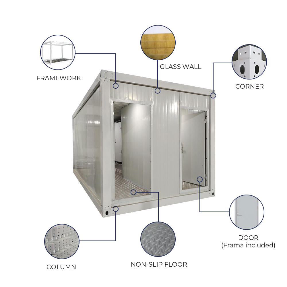 Modern Design Foldable Prefabricated Portable Container Toilet for Multi-function Outdoor