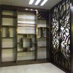 Top quality laser cutting room divider screen antique bronze color brushed