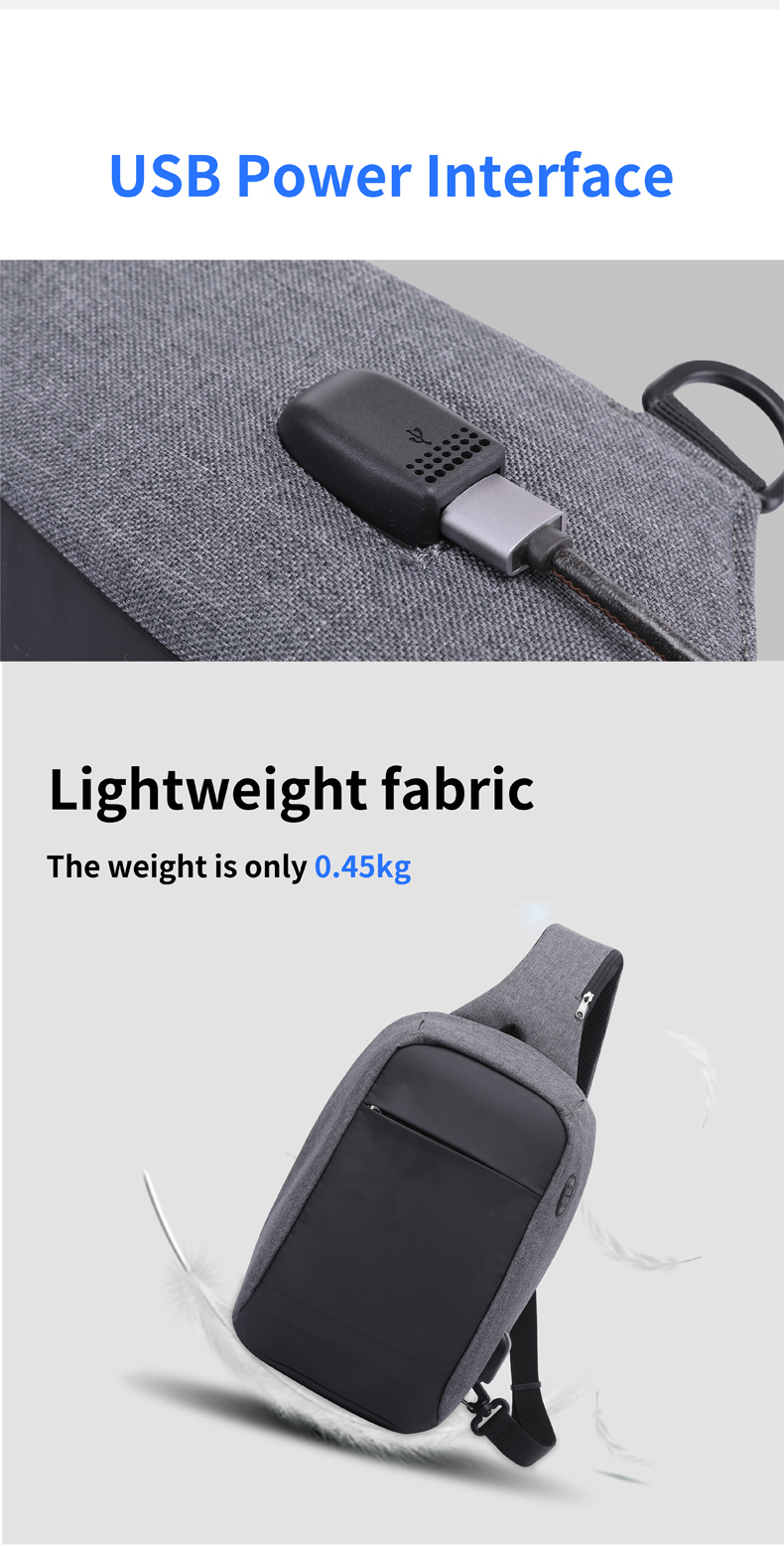 Factory wholesale men travel anti theft Korean style crossbody waterproof mens customized sling bag