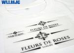 custom brand logo print sports shirt swimwear garment heat press on tagless heat