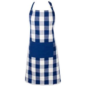 China Artist Painters Mens Cotton Apron Sublimation Printed Blue White Squares wholesale