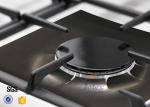 Set Of 4 Black Stovetop Burner Protectors Non Stick Gas Range Protectors , PTFE