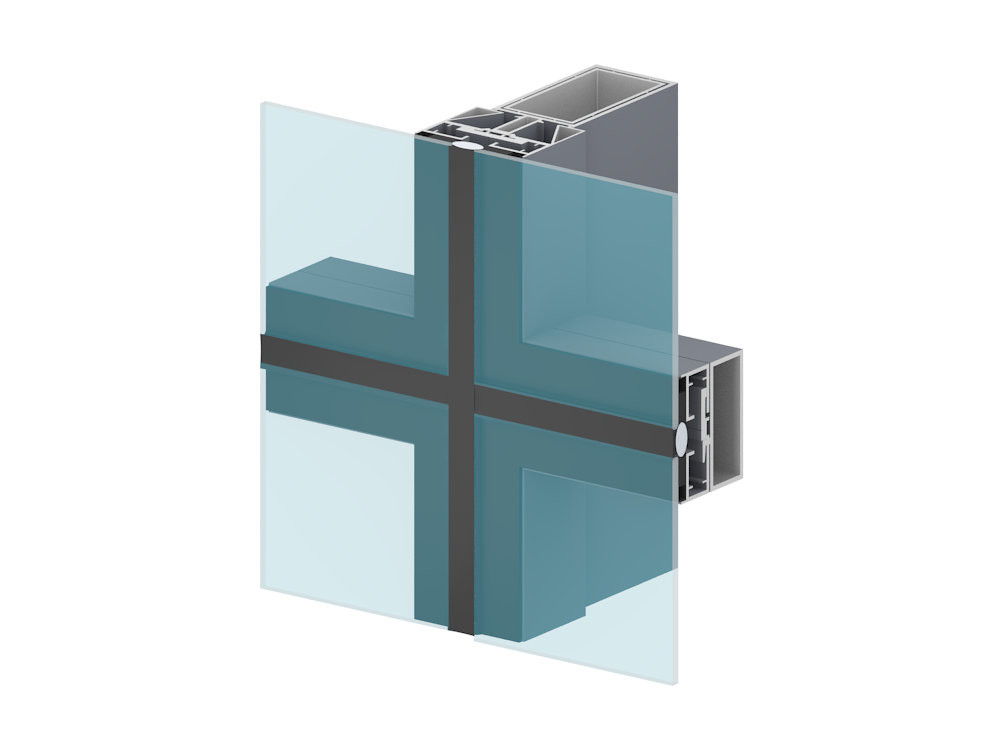 Lightweight Aluminium Curtain Walling Heat Insulation Good Wear Resistance