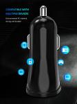 Mini 15.5W Car Portable Smartphone Charger Blue LED Dual USB For IPhone12