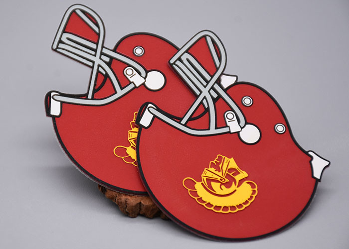 Soft Ultrasonic Cut Silicone Rubber Patch With Flat Printing Logo
