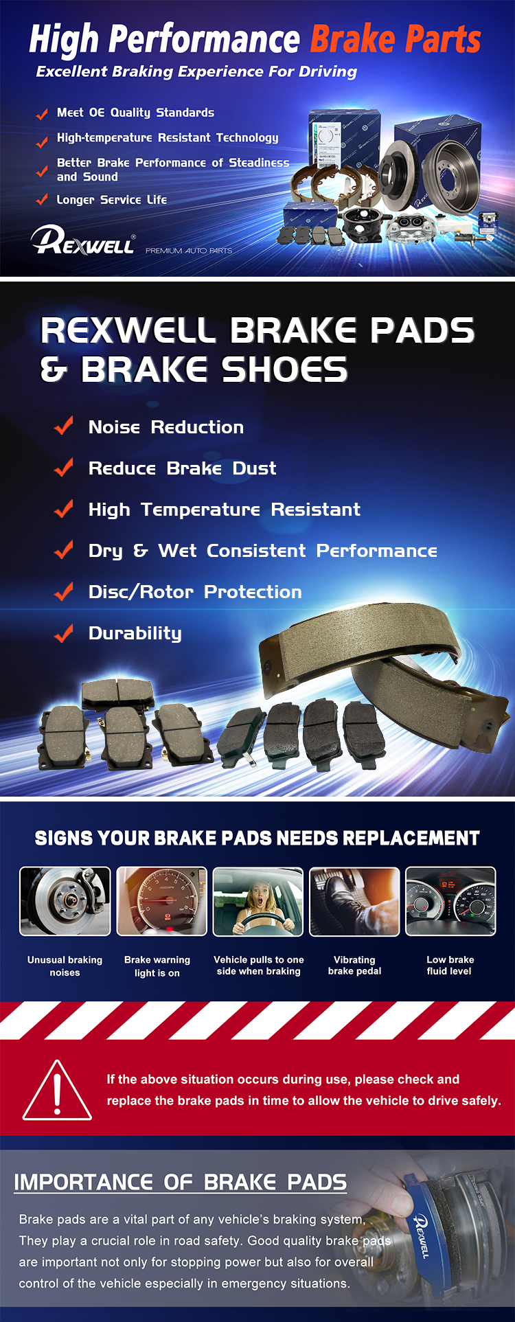 Automatic Brake System Spare Parts Carbon Fiber Ceramic Rear Disc Brake Pad Kit for TOYOTA Camry Corolla LEXUS ES300 04466-48160