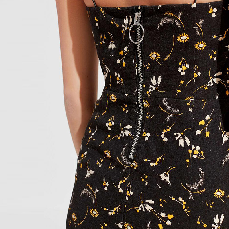 2018 Adjustable Spaghetti Strap Floral Print Vacation Dress Bodycon Mini Dress Hot Summer