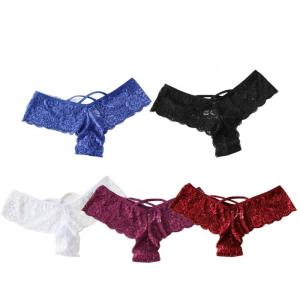 China G-String 4XL 5XL Nylon Black Knickers Lace Sexy Women Underwear Knickers wholesale