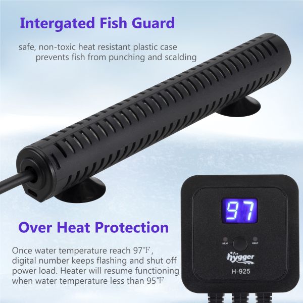 300W aquarium heater with LED digital temperature controller for diving fish tank water heater for 30-60 gallon water tank