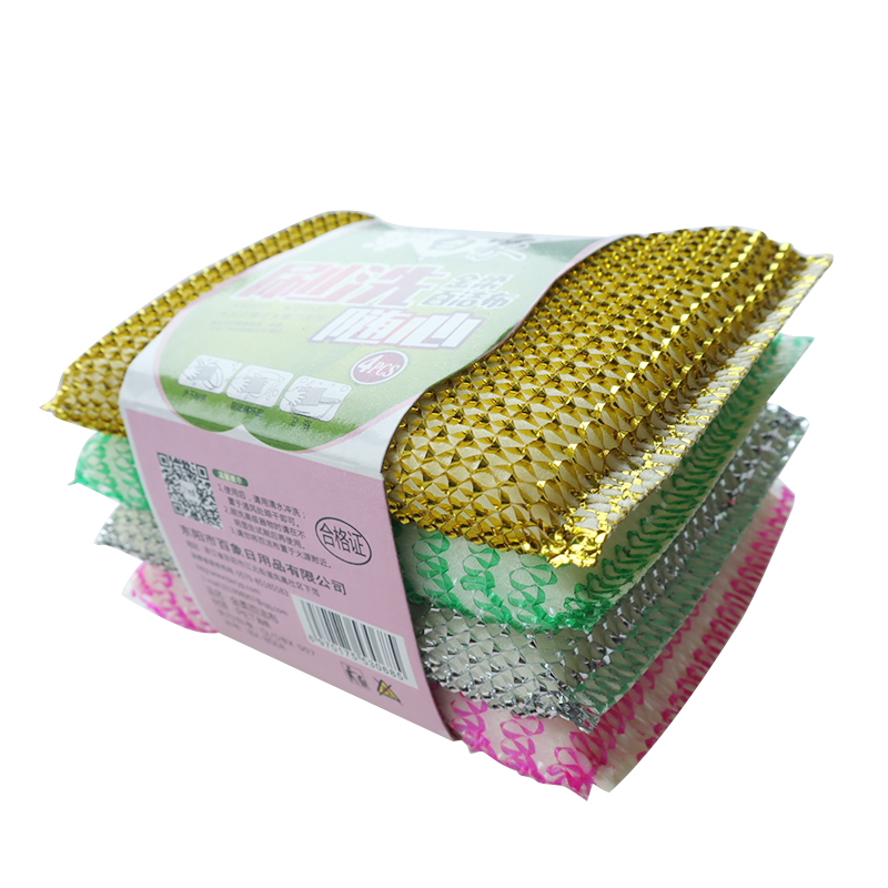 Sustainable Kitchen Cleaning Scourer Customizable Steel Wire Sponge Portable