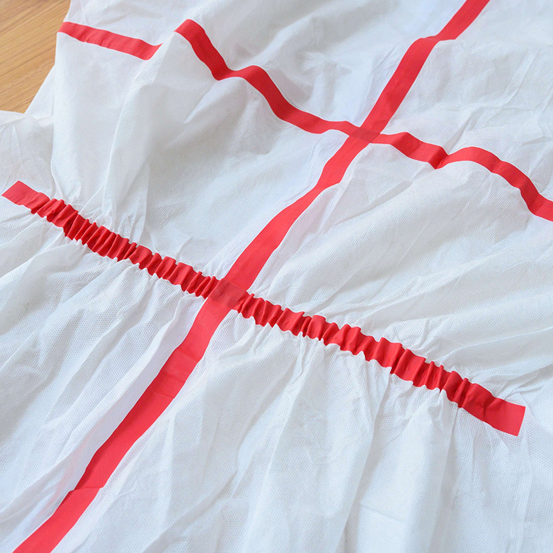 Non Woven Protective Sms Hazmat Suit Lightweight Insulated Taped Disposable Overalls For Asbestos Removal