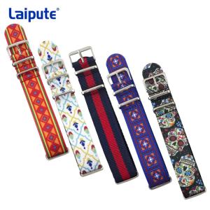 China Rainbow Braided Watches Spare Parts Nylon Band 265mm Length wholesale