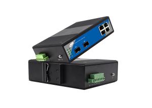China 100KM 4 Port Managed POE Switch Gigabit 2 SFP 4 POE Port wholesale