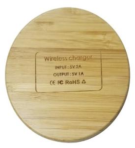 China Environmental Bamboo Made Seamless 10W fast Charging Portable Wireless Charger 9V 2-3A wholesale