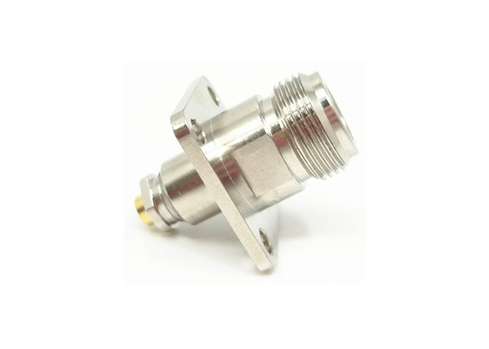 4 Holes Flange Mount N Type RF Connector Customized Design Long Lifetime