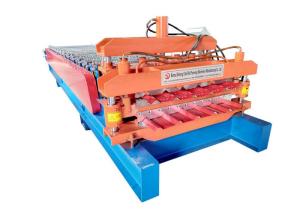 China Two Profile Panel Double Layer Roll Forming Machine Cutting Plate Material Cr 12 wholesale