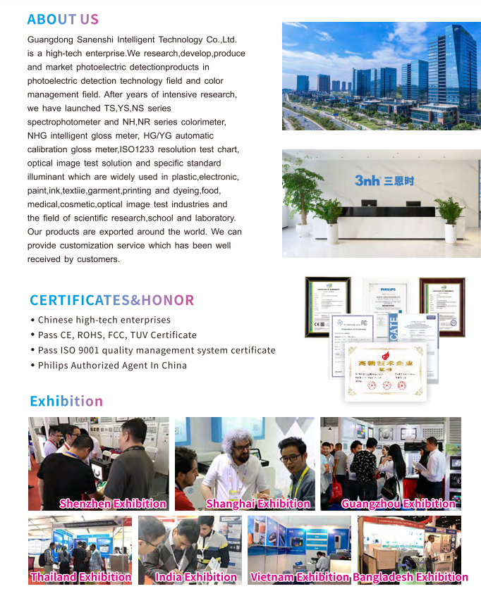 3nh NHG268 Tri-angle Gloss Meter 20/60/85Degree Test forPlastic / Metal Product Surface Brightness with touch screen