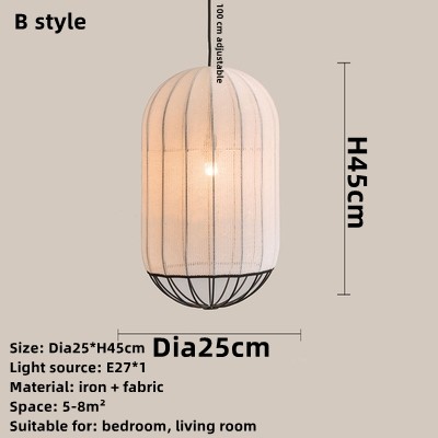 Modern and Minimalist Fabric Chandeliers Restaurants Living Rooms Hotels Homestays Lanterns lamp(WH-AP-594)
