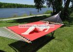 2 Person Durable Outdoor Poolside Hammocks , Bright Red Double Hammock Free