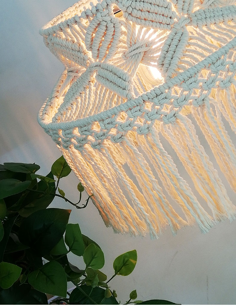 Nordic Bohemian chandelier creative living room LED lamp kitchen bedroom cotton lamp(WH-VP-227)
