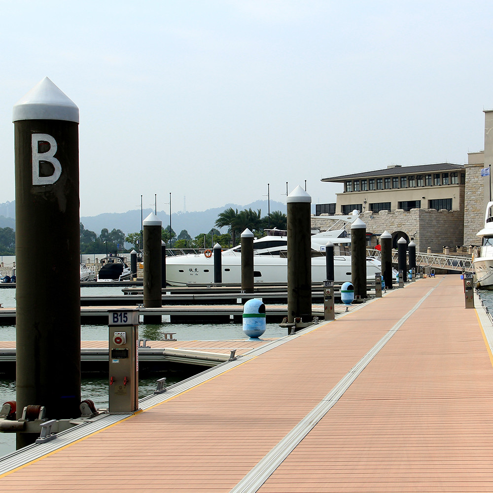 Easy Installation Yacht Floating Dock Pile Guide Aluminium Floating Pontoon For Marine Boat Floating Platform