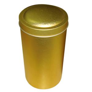 China Matt Laminated Tea Tin Canister Gold Tin Wholesale Metal Tea Cans wholesale