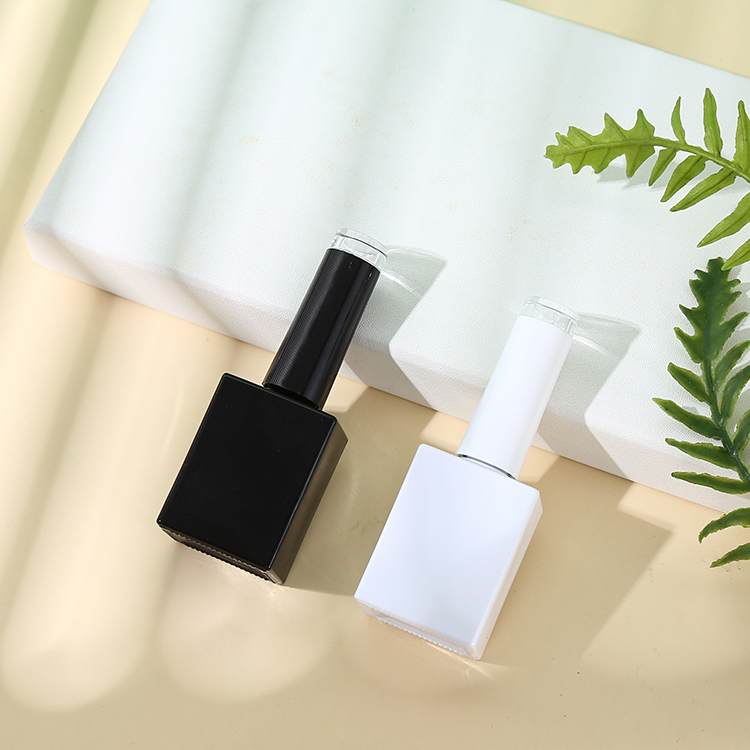 8ml 10ml 15ml Customized Accepted Clear UV Gel Nail Polish Bottle Empty Glass Bottle for Gel Polish With Silver Cap and Brush
