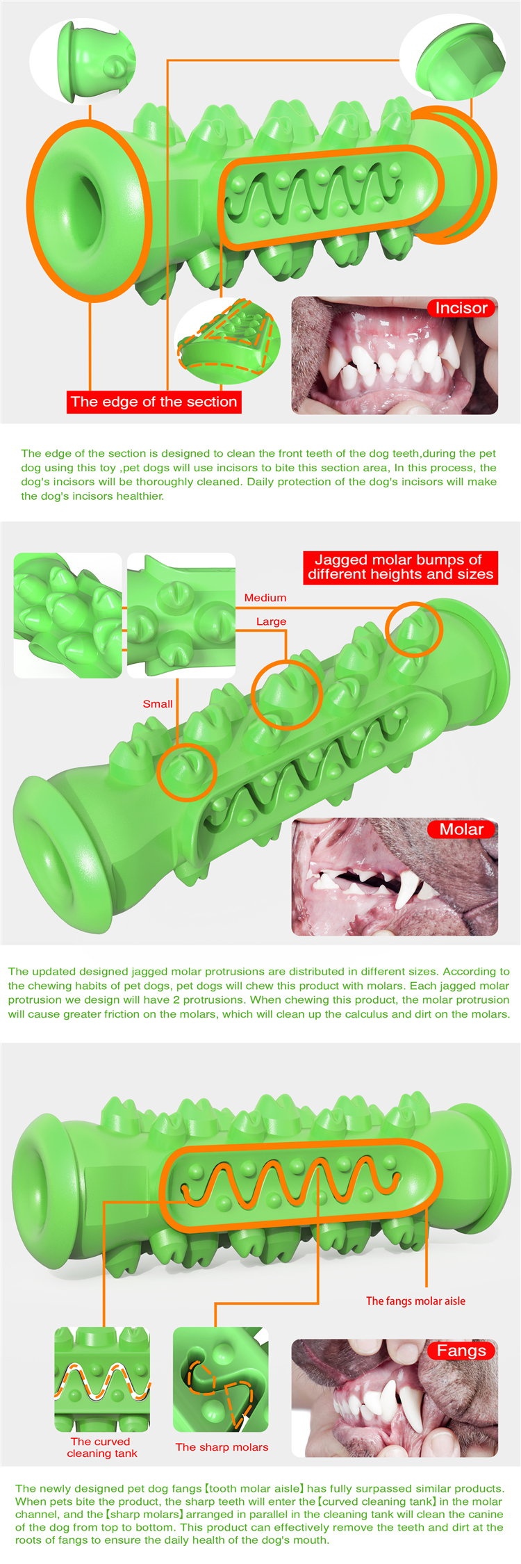 High Quality And Good Price Various Colors Safe Serrated Molar Rod With Dog Bite Rope