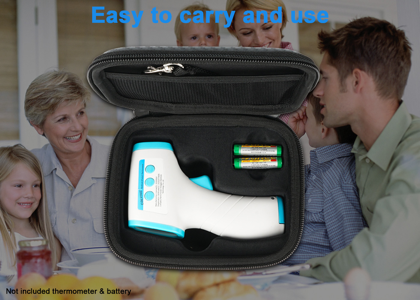 Shockproof Portable Hard EVA Odorless Thermometer Carrying Case