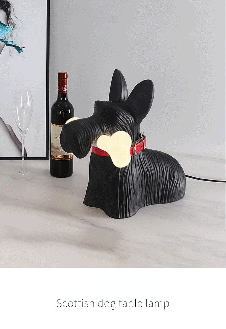 Italy Designer Scotch Dog Pendant Lamp for Living Room Kitchen Bedroom Europe Fancy aesthetic lamp(WH-MTB-276)
