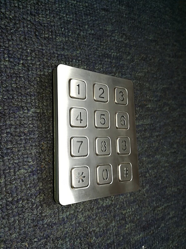 3X4 vandal resistance stainless steel back lighted numeriic keypad