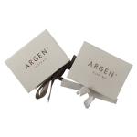 Eco-Friendly Custom Magnetic Flap Cardboard Necklace Packaging with Transparent