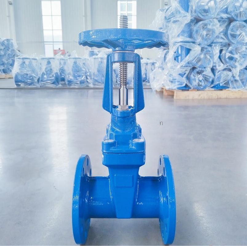 Non Rising Stem Soft Seated Gate Valve Cast Iron Flange Sluice Gate Valve