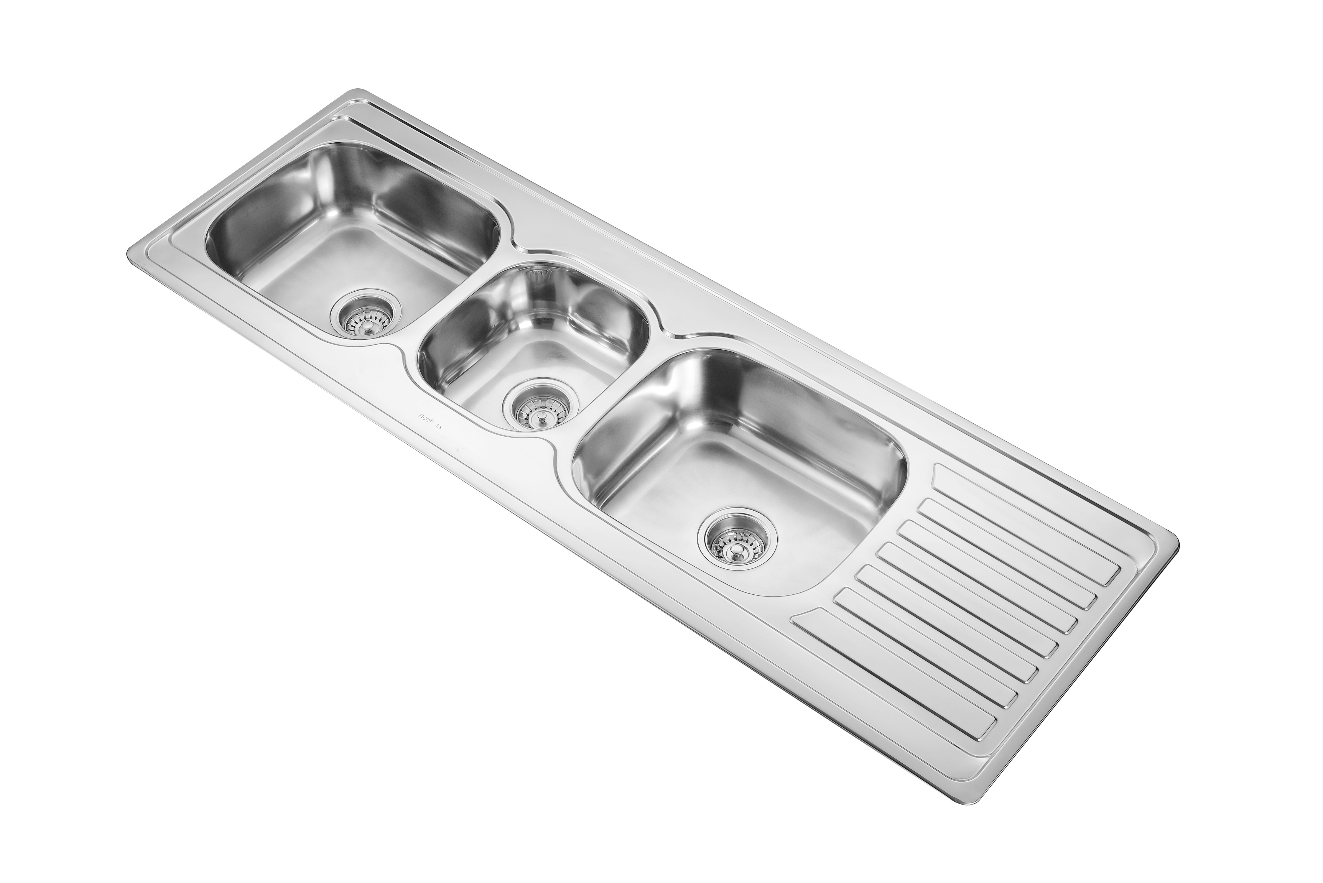 Welding Stainless Steel Sink With Double Drainboard 120x60cm