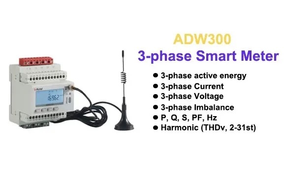 Acrel ADW300 Wireless 3 Phase Energy Meter Wifi Electricity Monitor Wifi Energy Meter Din Rail