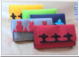 China factory price high quality lovely felt coin wallet/coin purse wholesale