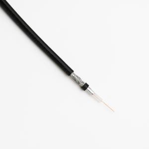 China Black Flexible Coaxial Cable High Transmission 128 Braided Solid PE Insulated CATV Cable wholesale