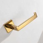 Metal Wall Mount Toilet Paper Holder Polished Golden Toilet Roll Hanger