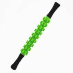 17.5x1.5in Green Massage Stick Hand Held Roller For Muscles Stainless Tube
