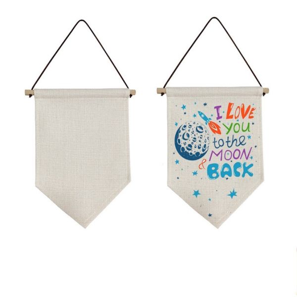 Sublimation Banner Blanks Printable Decorative Linen Sublimation Triangle Flag