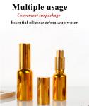 Luxury Shiny 30ml 50ml 60ml Gold UV Electroplate Serum golden glass Essential