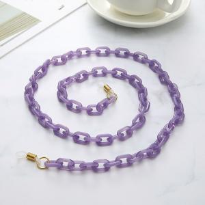 China Good quality and beautiful Acrylic pvc chain necklace face masking chain for sale wholesale