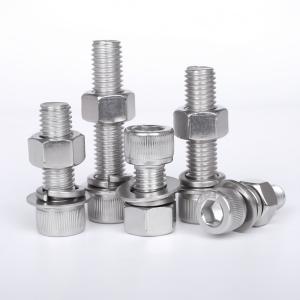 China Stainless Steel Hex Head Screws / 316 Stainless Steel Screws Plain Black Oxide Zinc Plated wholesale