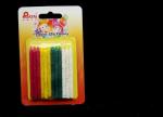 Paraffin Wax Glitter Cake Candles Red / Yellow / Green / White Color For Wedding