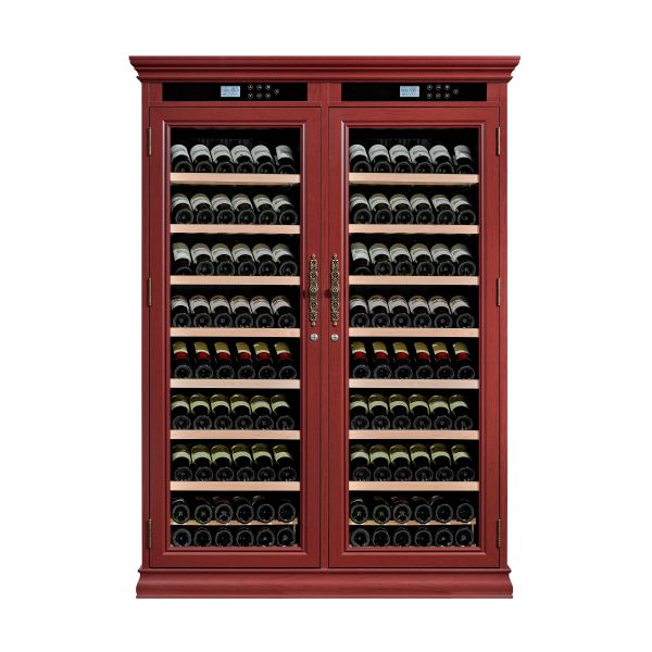 Lockable Dual Glass Doors Solid Wood Kitchen Wine Cooler Cabinet Lockable Dual Glass Doors Solid Wood Kitchen Wine Cooler Cabinet