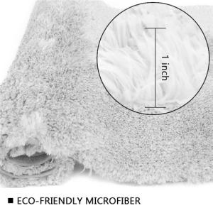 China Rectangle Machine Washable Latex Backed Bath Mats Yarn Weight 2300GSM wholesale