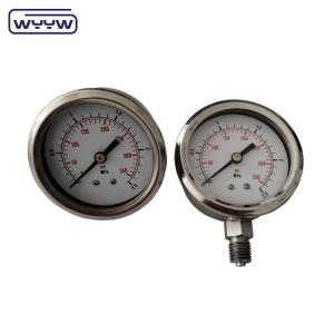 China Full SS304 Oil Filled Pressure Gauge 60mm with Stainless Steel Case wholesale