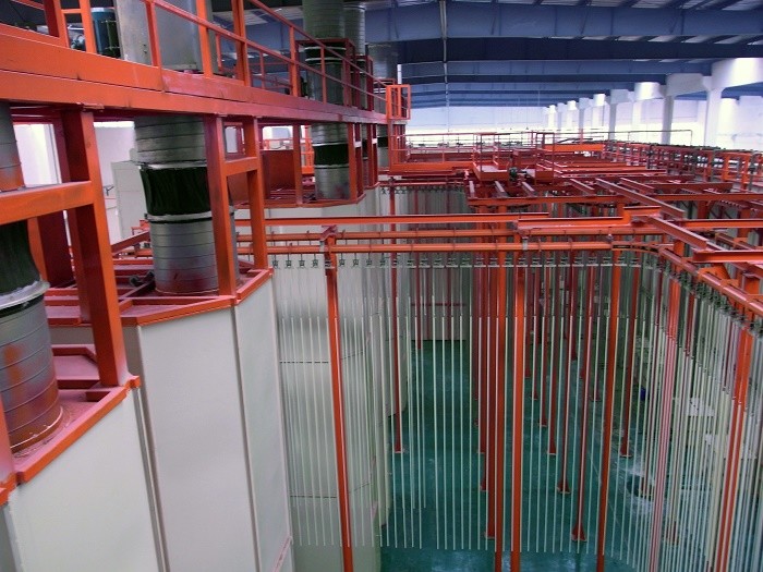 CE Certification Full-automatic PP Spray Booth Vertical Powder Coating Line For Aluminium Alloy Profiles